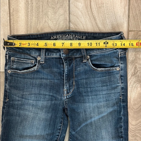 American Eagle Outfitters Blue Skinny Jeans Classic Denim Style Size 6 Short - Picture 9 of 10
